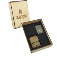 Подарунковий набір Zippo Зажигалка 221U CLASSIC + Коробка + Чохол системи molle mz04co койот