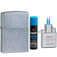 Фото Комплект Zippo Запальничка 207 + Газовий інсерт до запальничок + Газ для запальничок